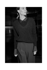 YAYA Black Mesh Top With Removeable Cuff & Collar by YAYA