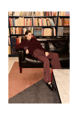 YAYA Fudge Purple Mesh Top With Removeable Cuff & Collar by YAYA