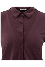 YAYA Jersey Double Layer Blouse in Fudge Purple by YAYA