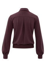 YAYA Jersey Double Layer Blouse in Fudge Purple by YAYA