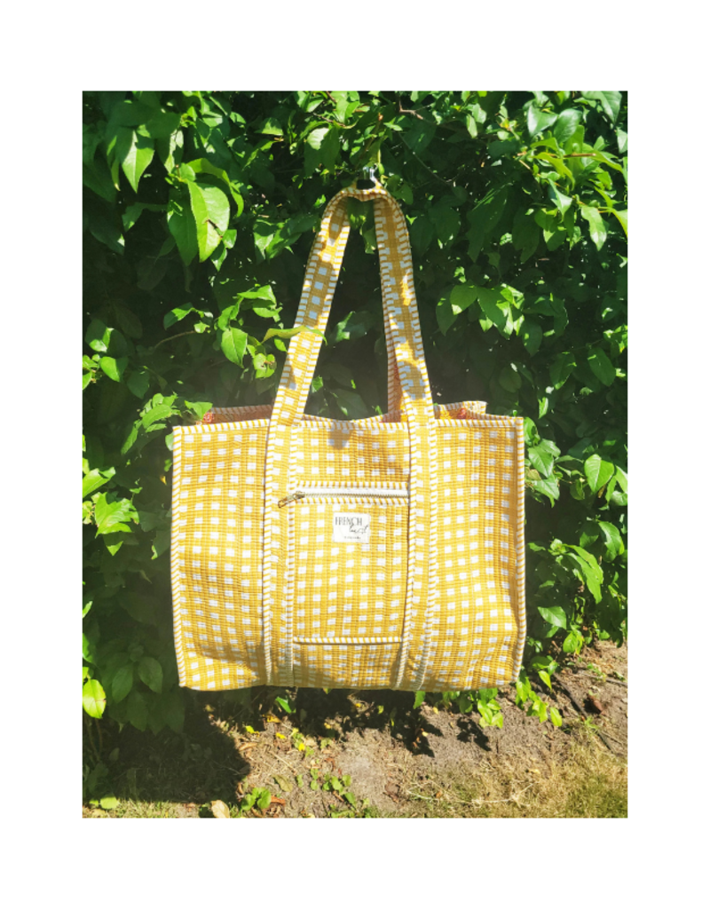 French Toast Weekend Tote in Gingham Golden by French Toast