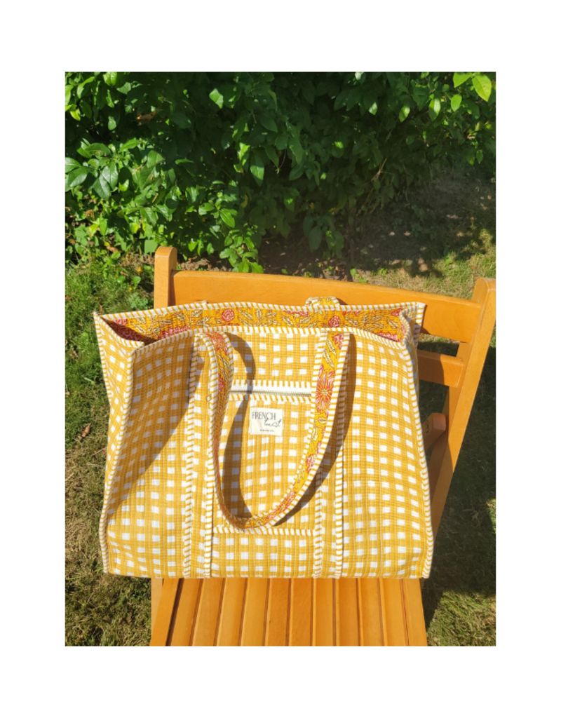 French Toast Weekend Tote in Gingham Golden by French Toast