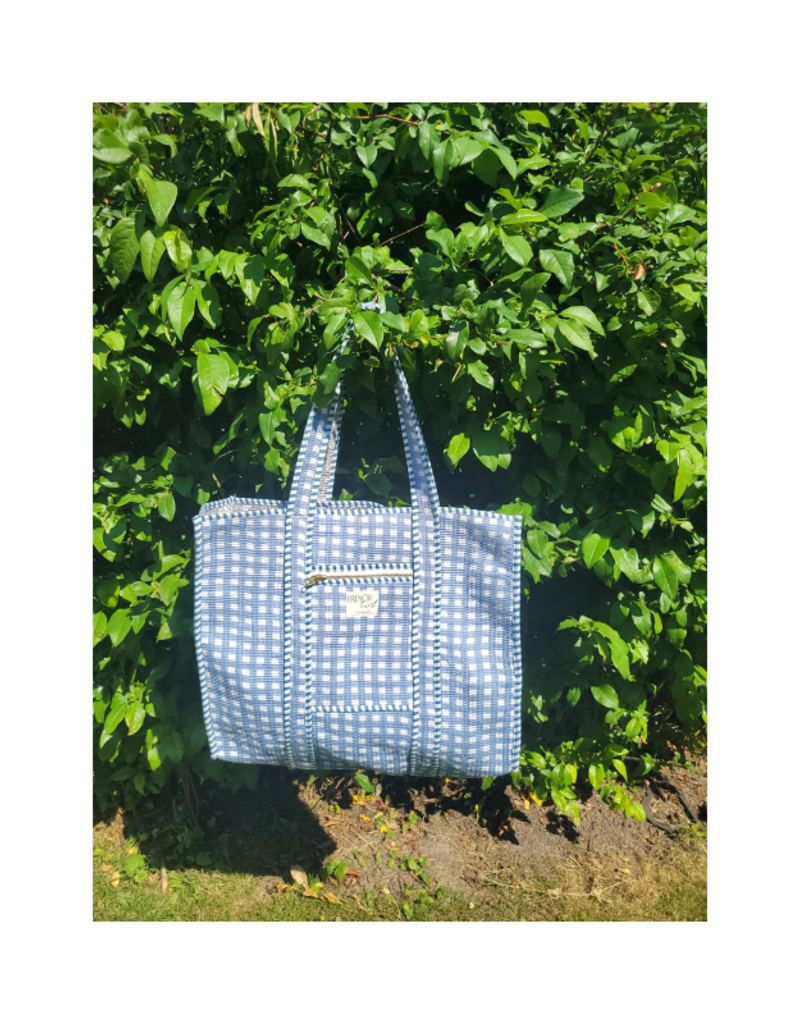French Toast Weekend Tote in Gingham Blue by French Toast