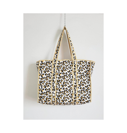 French Toast Weekend Tote in White Cheetah by French Toast