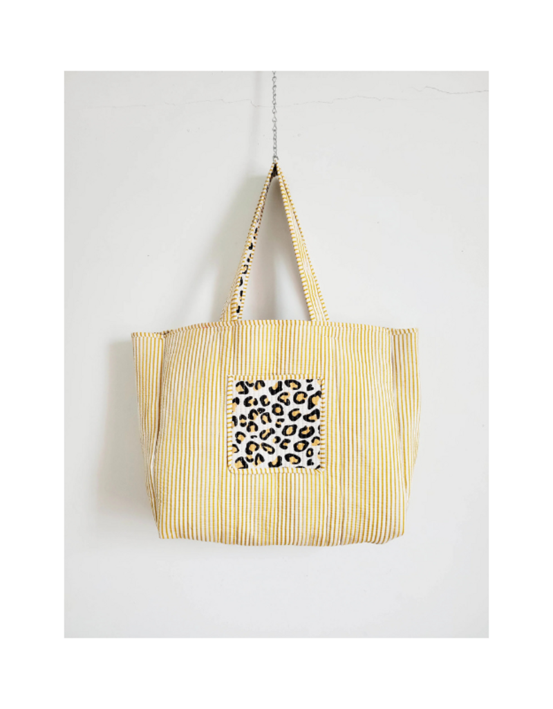 French Toast Weekend Tote in White Cheetah by French Toast