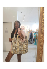 French Toast Weekend Tote in White Cheetah by French Toast