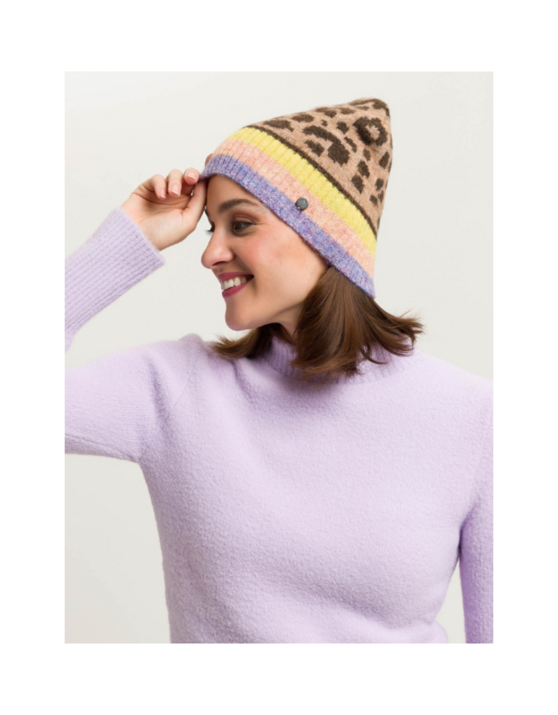 Fraas Leo Stripe Hat in Camel by Fraas