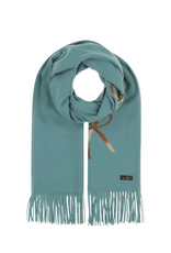 Fraas Needlepunch Bow Scarf in Teal by Fraas