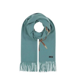 Fraas Needlepunch Bow Scarf in Teal by Fraas
