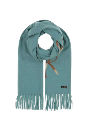 Fraas Needlepunch Bow Scarf in Teal by Fraas