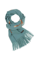 Fraas Needlepunch Bow Scarf in Teal by Fraas