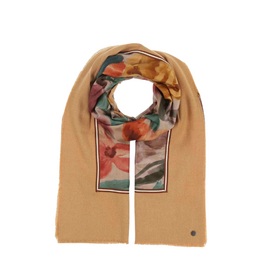 Fraas Floral Patchwork Scarf in Camel by Fraas