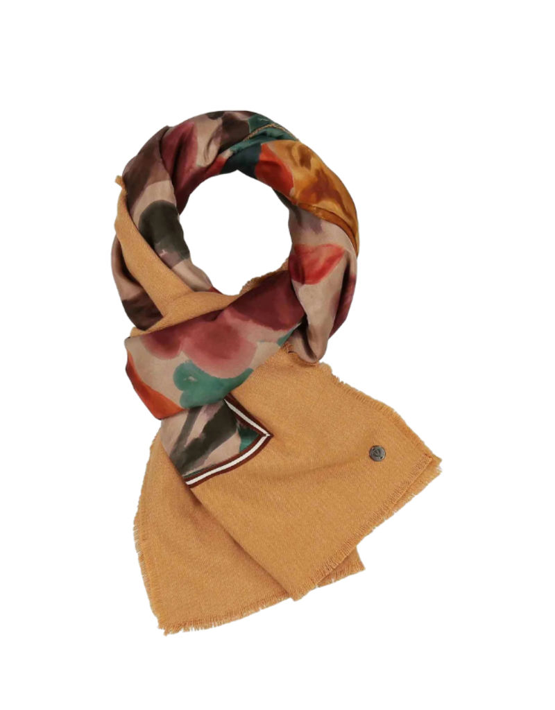 Fraas Floral Patchwork Scarf in Camel by Fraas
