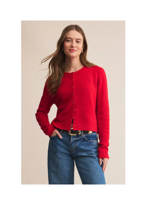 Z Supply Medina Cardigan in Festive Red by Z Supply