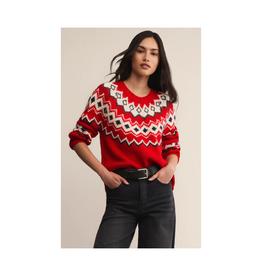 Z Supply Adornment Sweater in Festive Red by Z Supply
