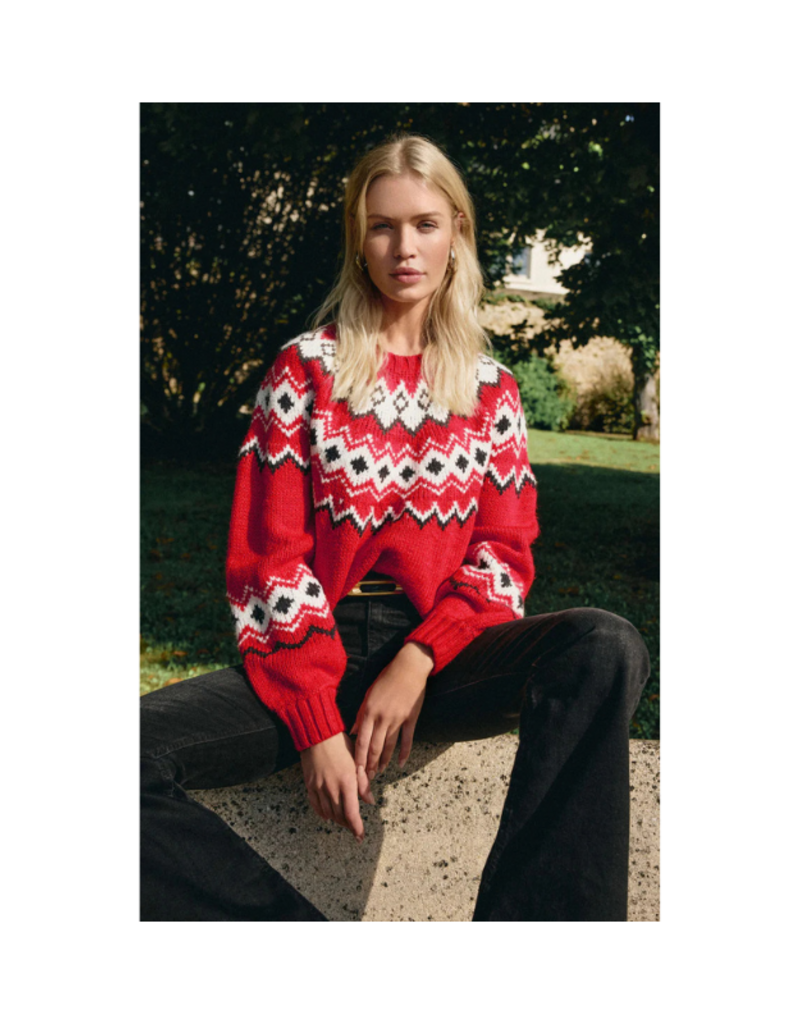 Z Supply Adornment Sweater in Festive Red by Z Supply