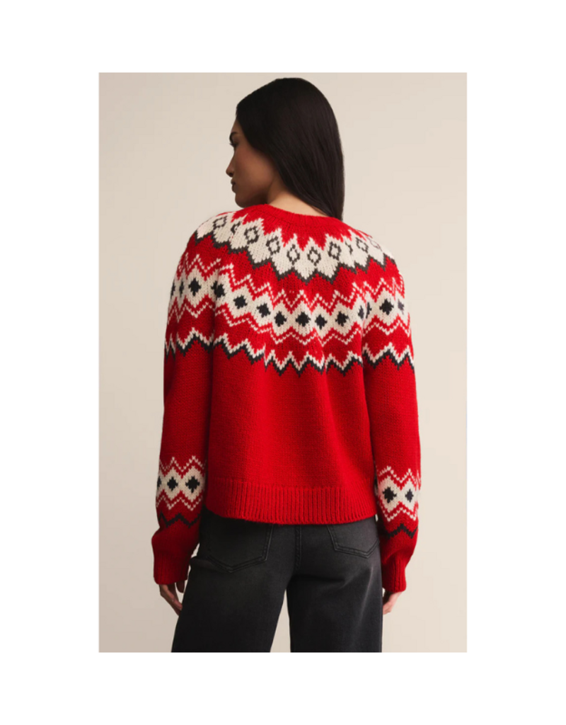 Z Supply Adornment Sweater in Festive Red by Z Supply