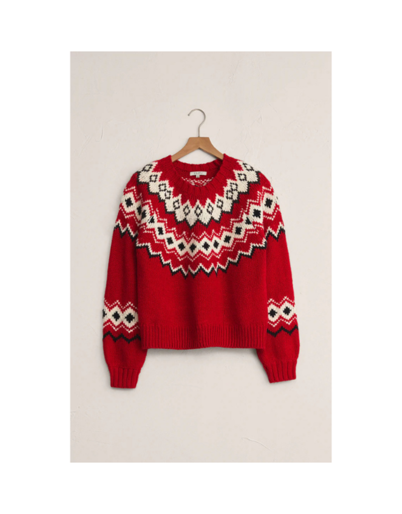 Z Supply Adornment Sweater in Festive Red by Z Supply
