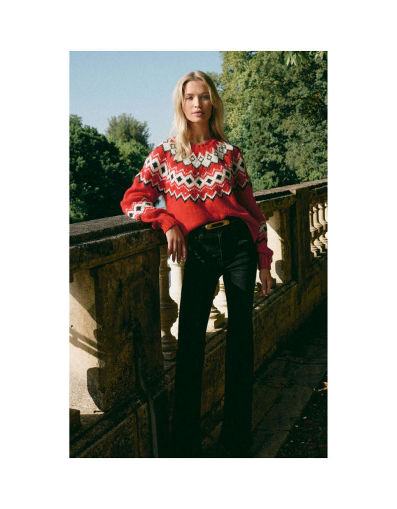 Z Supply Adornment Sweater in Festive Red by Z Supply