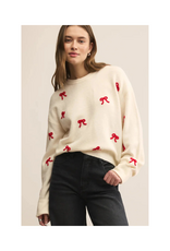 Z Supply Tie The Ribbon Sweater in Warm White by Z Supply