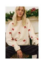 Z Supply Tie The Ribbon Sweater in Warm White by Z Supply