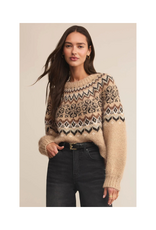 Z Supply Kenaby Fairisle Sweater in Oatmeal Heather by Z Supply