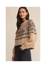 Z Supply Kenaby Fairisle Sweater in Oatmeal Heather by Z Supply