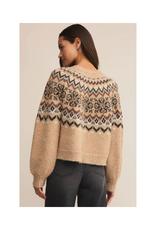 Z Supply Kenaby Fairisle Sweater in Oatmeal Heather by Z Supply