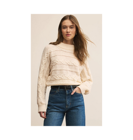 Z Supply Arctic Cable Sweater in Warm White by Z Supply