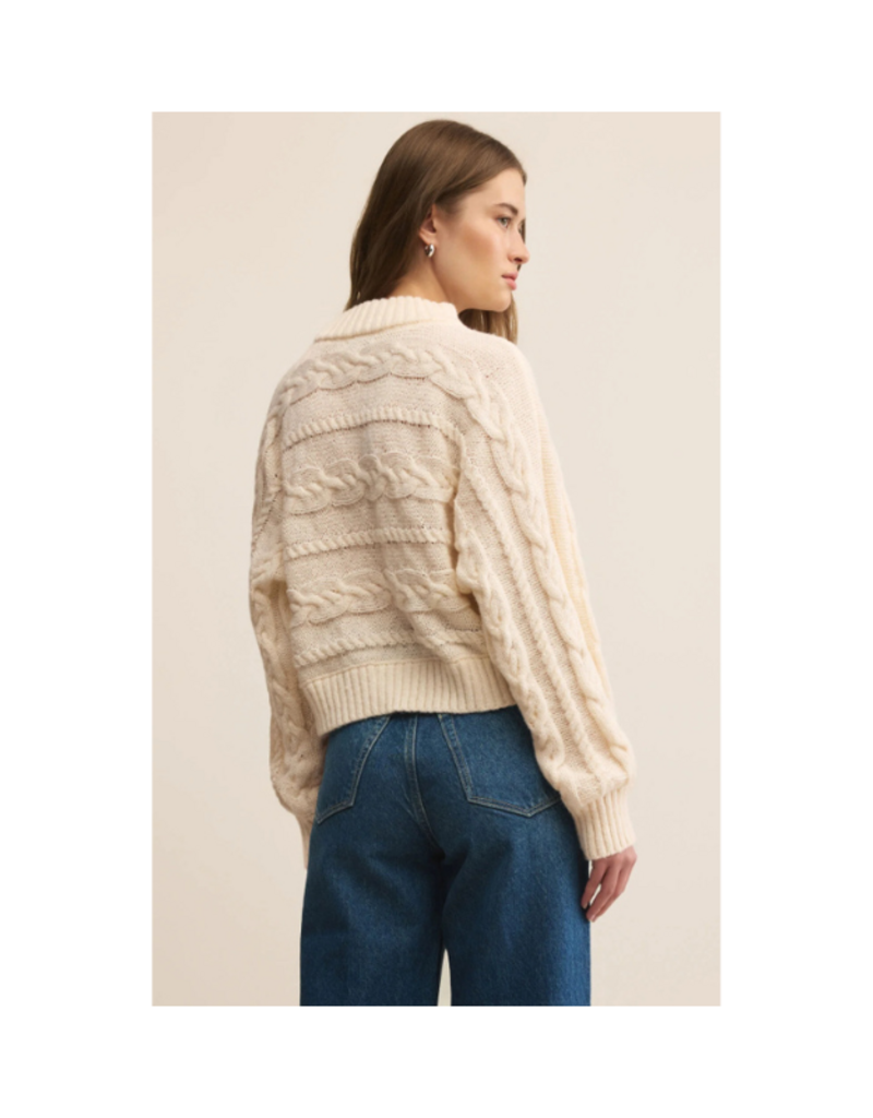 Z Supply Arctic Cable Sweater in Warm White by Z Supply