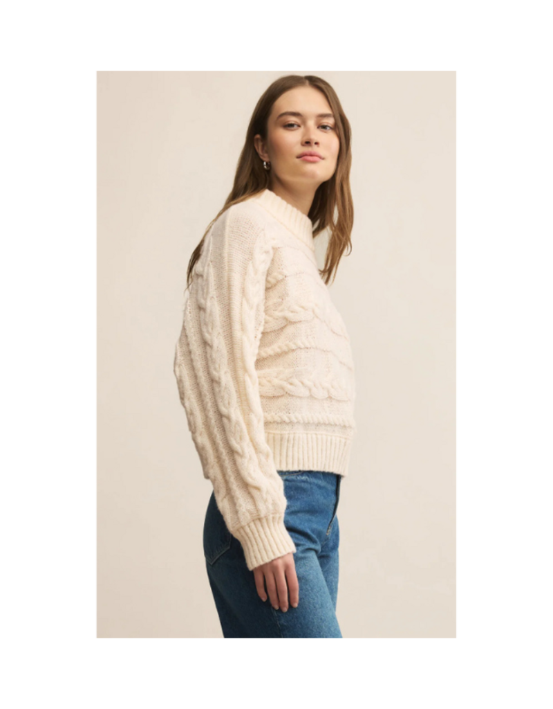 Z Supply Arctic Cable Sweater in Warm White by Z Supply