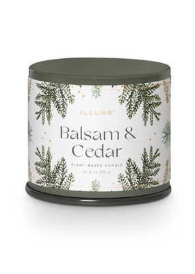 Illume Balsam & Cedar Large Tin Candle by Illume