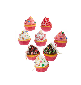 Foam Cupcake With Candy Ornament Assorted