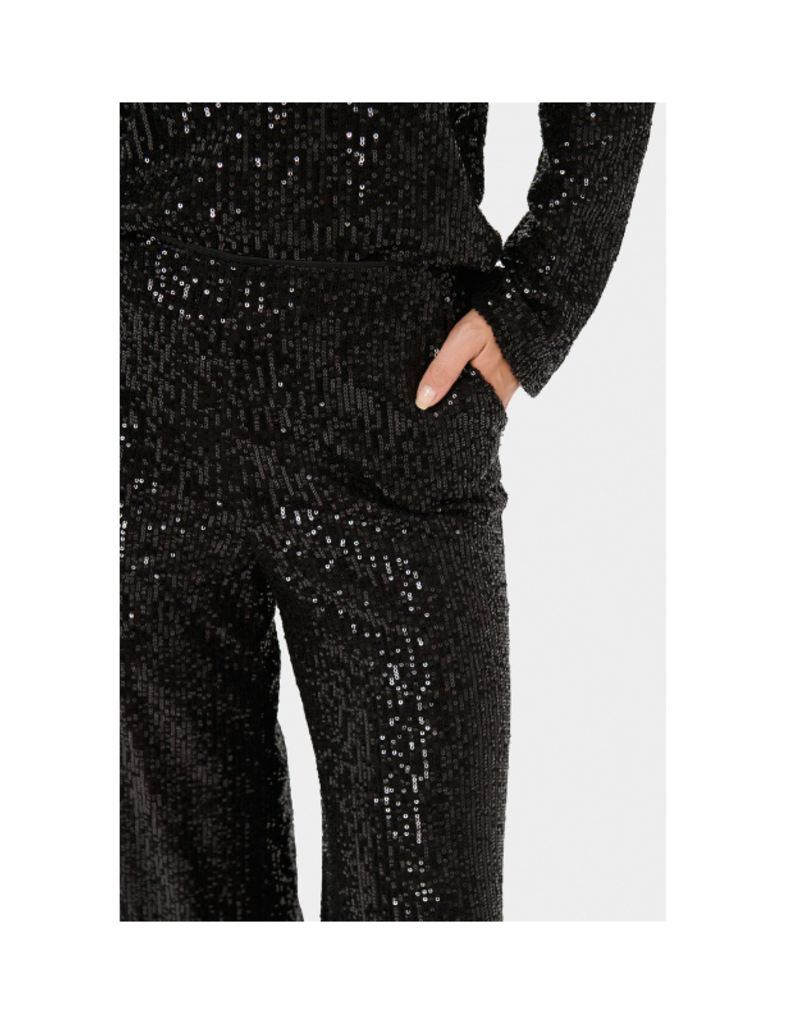 Saint Tropez Neyana Sequin Pant in Black by Saint Tropez