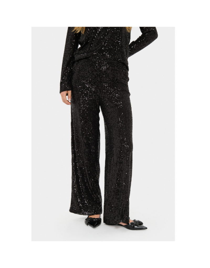 Saint Tropez Neyana Sequin Pant in Black by Saint Tropez