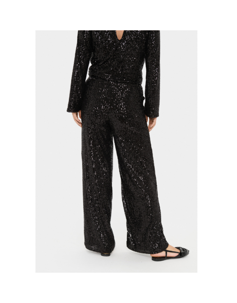 Saint Tropez Neyana Sequin Pant in Black by Saint Tropez