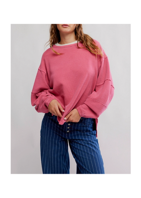 Free People Total Eclipse Tee in Hibiscus Pop by Free People