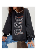 Free People Graphic Camden Sweater in Snake by Free People