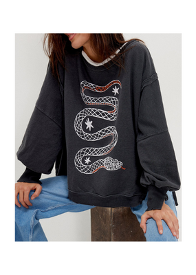 Free People Graphic Camden Sweater in Snake by Free People