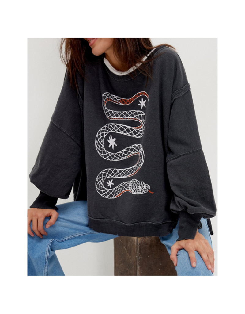 Free People Graphic Camden Sweater in Snake by Free People