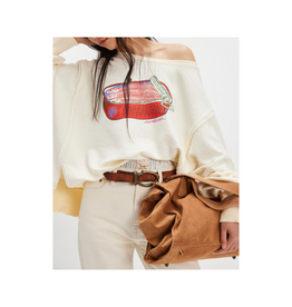 Free People Graphic Camden Sweater in Sardine Combo by Free People