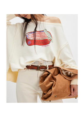 Free People Graphic Camden Sweater in Sardine Combo by Free People