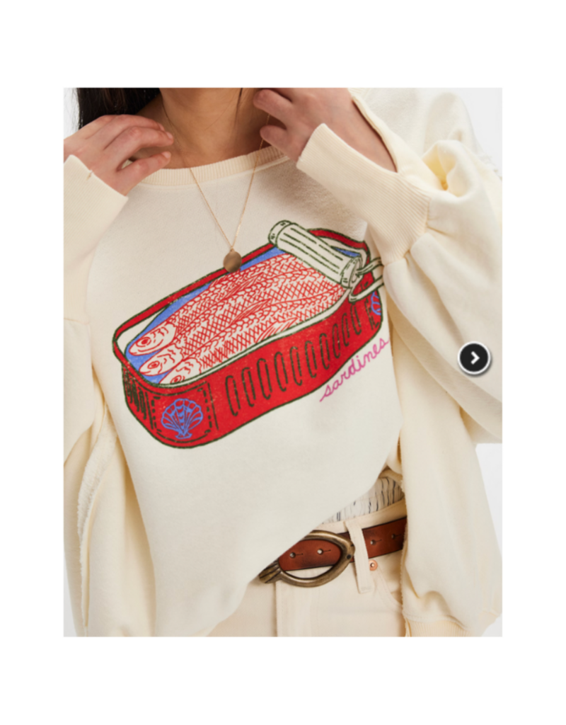 Free People Graphic Camden Sweater in Sardine Combo by Free People