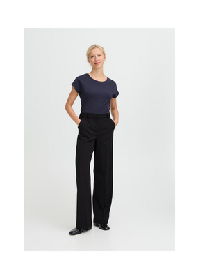 b.young Danta Wide Leg Pant in Black by b.young