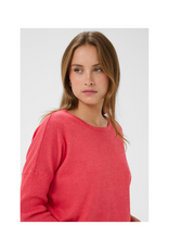 Saint Tropez Mila Roundneck Pullover in Honeysuckle Melange by Saint Tropez