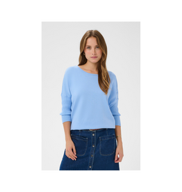Saint Tropez Mila Roundneck Pullover in Kentucky Blue by Saint Tropez