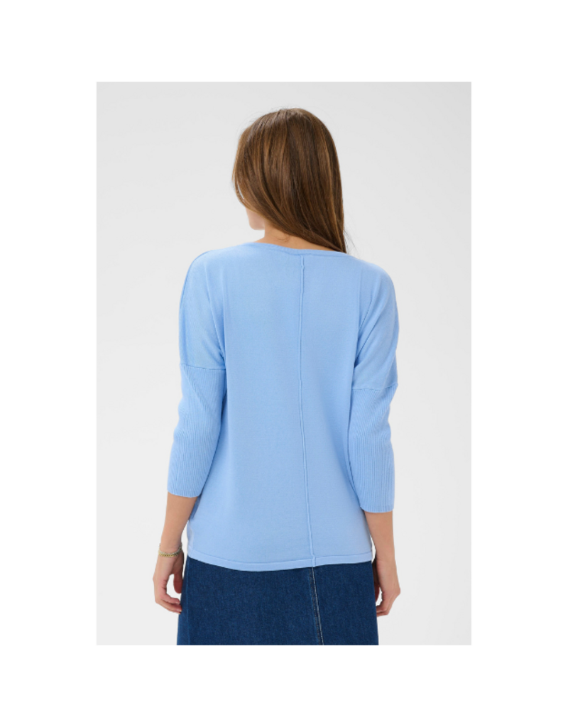 Saint Tropez Mila Roundneck Pullover in Kentucky Blue by Saint Tropez