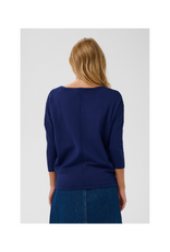 Saint Tropez Mila Roundneck Pullover in Navy Peony by Saint Tropez