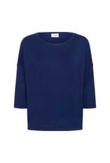 Saint Tropez Mila Roundneck Pullover in Navy Peony by Saint Tropez