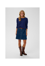 Saint Tropez Mila Roundneck Pullover in Navy Peony by Saint Tropez